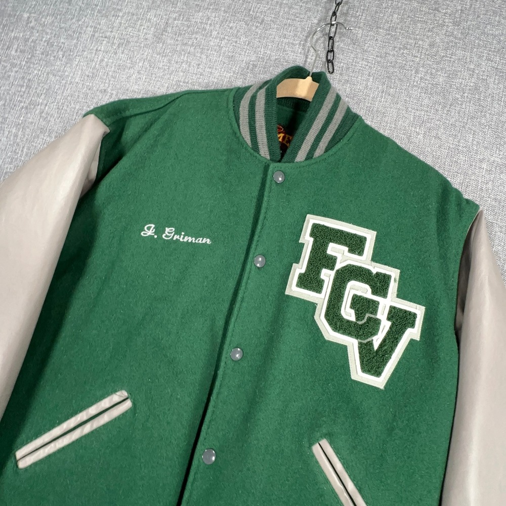 Vintage Game Sportswear School Football Varsity Jacket Mens S Wool Quilted USA